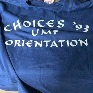 UMF 1993 Choices Orientation XXL Navy Blue Tee Shirt